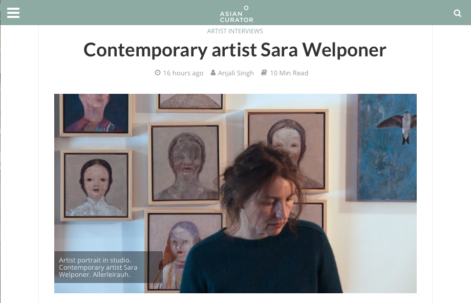 sara welponer artist interview for asian curator,